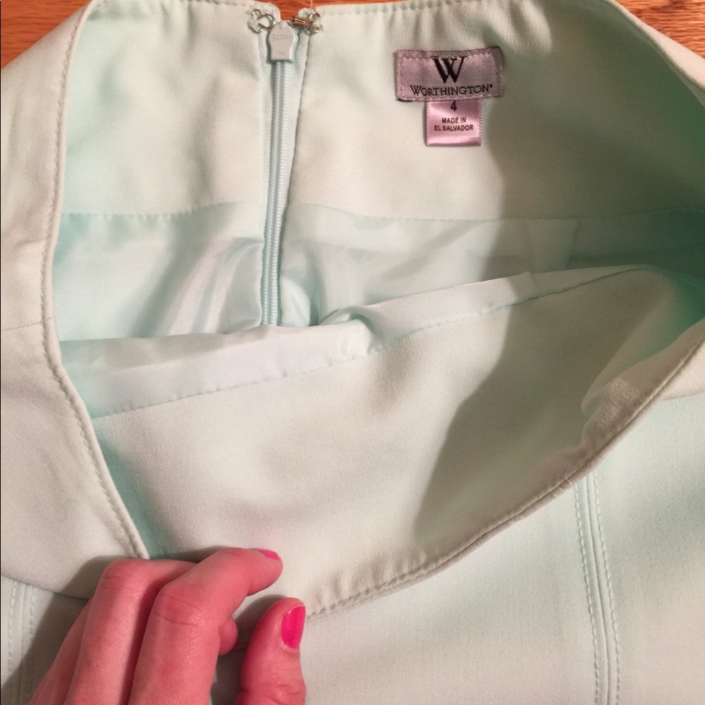 Mint green skirt